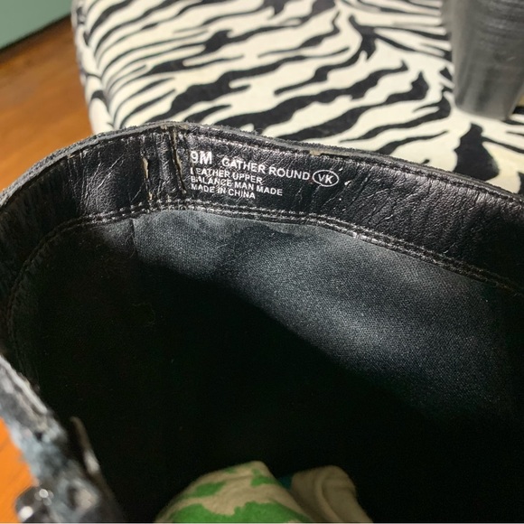 Tall Black Wedge Heeled Boots - Picture 5 of 5